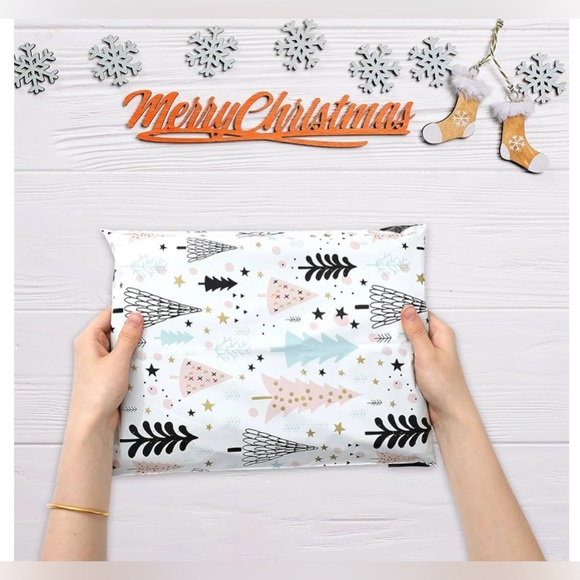 Christmas Tree 20 Poly Mailers 10 x 13 multi color - Picture 3 of 4